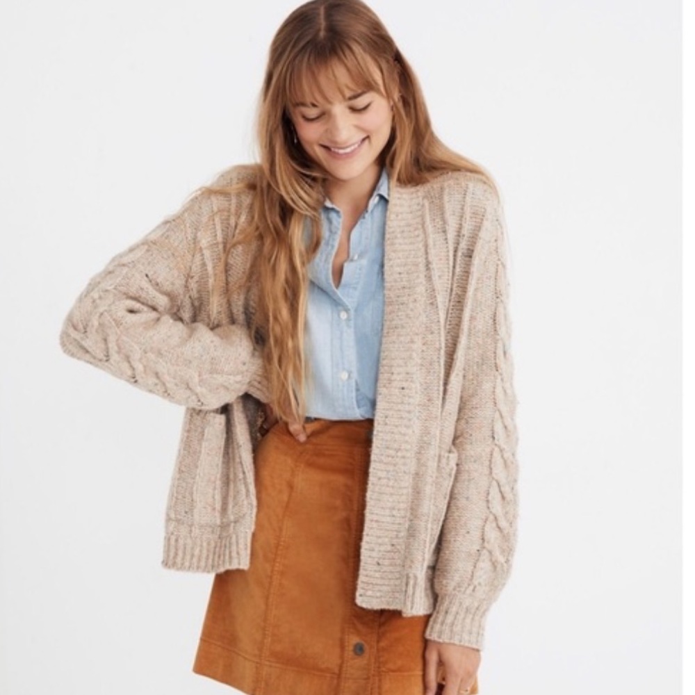 Madewell cable knit cardigan